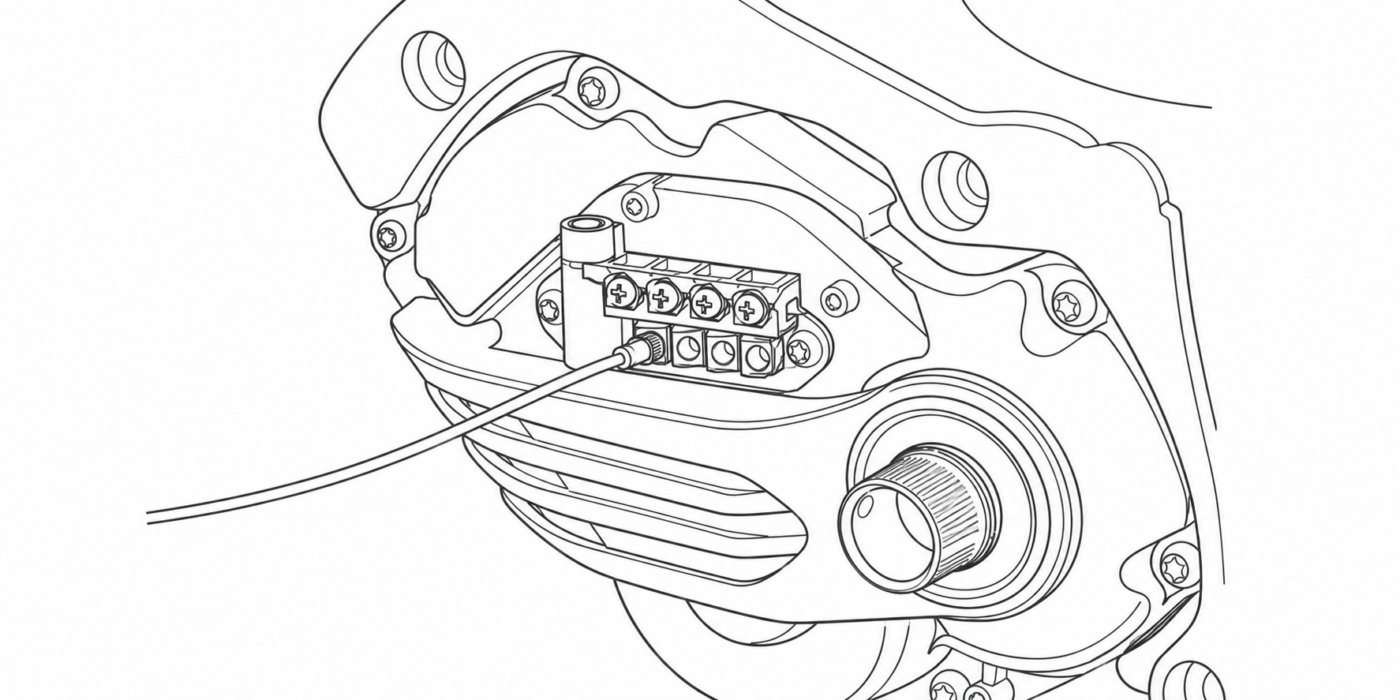 Shimano STEPS motor connected directly with interface cable for eTuning for Windows